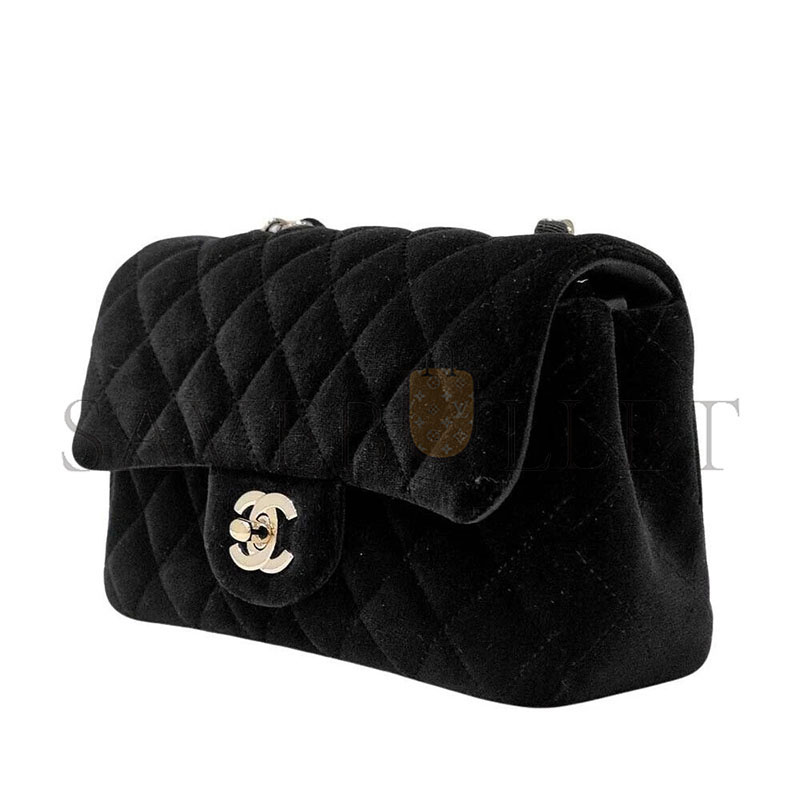 CHANEL VELVET NEW MINI CROSSBODY BAG (20*12*6.5cm)